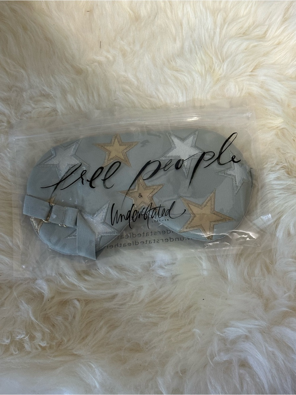 Free People Understated Vegan Leather Starry Eyed Sleeping Eye Mask Cooling Pack